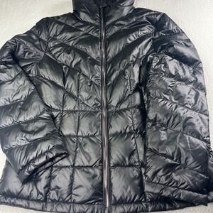 Kenneth Cole New York Black Down‎ Puffer Jacket Women's L Lightweight Quilted